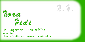 nora hidi business card